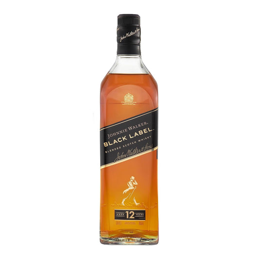 Johnnie Walker, Black Label, 1 L, Whisky Blended Scotch, Envejecido 12 Años, Sabor Dulce y Ahumado