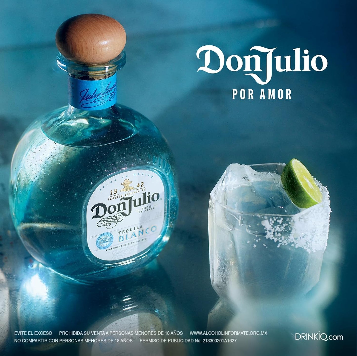 Don Julio, Tequila Blanco 700ml, Sabor Ligeramente Dulce a Agave, Notas Suaves, Limpio y Fresco
