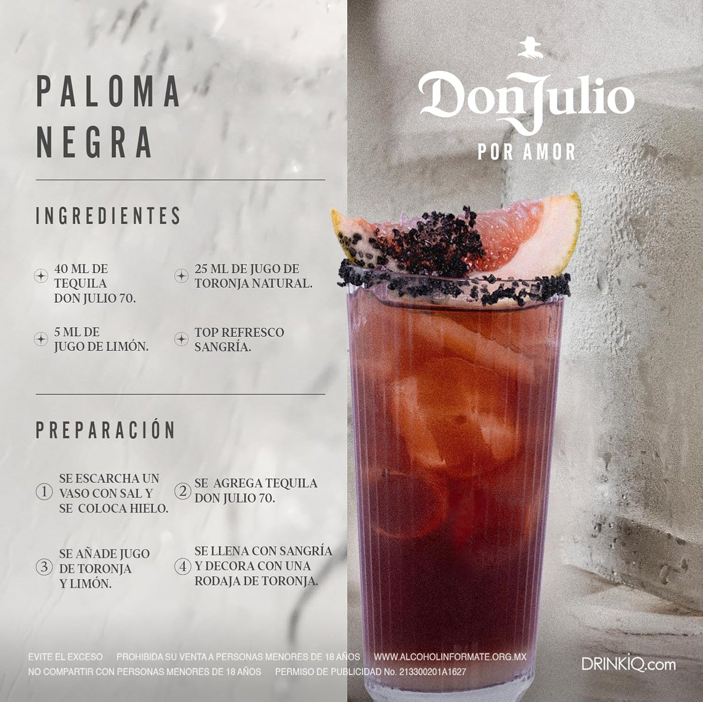 Don Julio, Tequila 70 Cristalino Añejo 700ml, Sabor Suave y Final Limpio, Barrica de Roble Blanco
